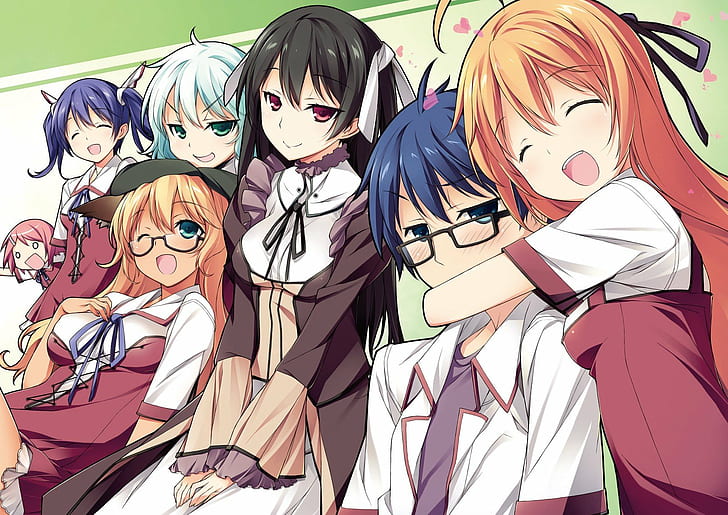 Anime-Mädchen, Konoe Subaru, Mayo Chiki !, Sakamachi Kinjiro, Suzutsuki Kanade, HD-Hintergrundbild