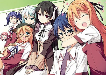 Dziewczyny z anime, Konoe Subaru, Mayo Chiki !, Sakamachi Kinjiro, Suzutsuki Kanade, Tapety HD HD wallpaper