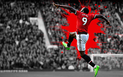 Soccer, Romelu Lukaku, Belgian, Manchester United F.C., HD wallpaper HD wallpaper