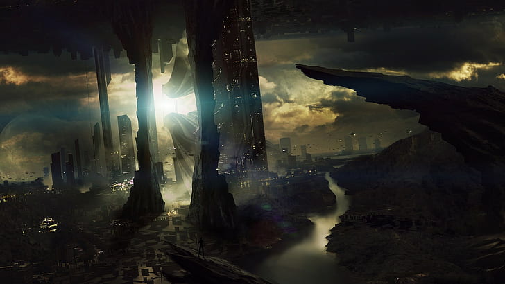 futuristisch, Science Fiction, futuristische Stadt, HD-Hintergrundbild