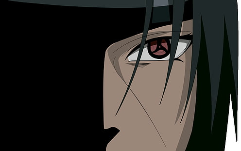 Naruto Uchiha illustration, Naruto Shippuuden, Uchiha Itachi, Sharingan, skugga, HD tapet HD wallpaper