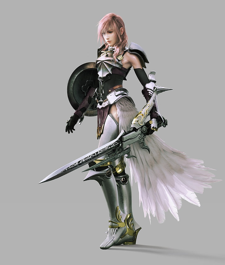 Final Fantasy XIII, miecz, Claire Farron, gry wideo, Lightning XIII, Tapety HD, tapety na telefon