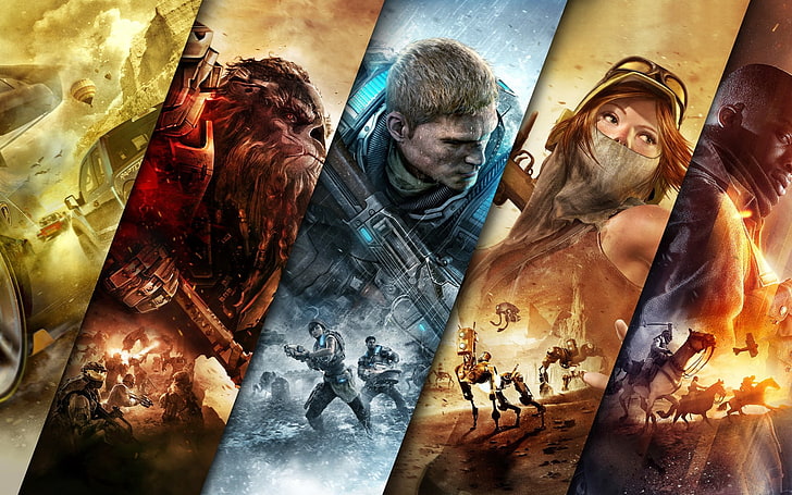 tapeta aplikacji do gry, Forza Horizon 3, Halo Wars 2, Gears of War 4, Recore, Battlefield 1, Tapety HD