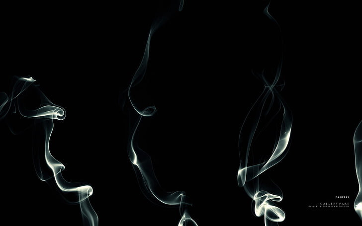 rauch, minimalismus, digitale kunst, formen, grafik, schwarzer hintergrund, HD-Hintergrundbild
