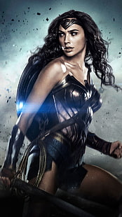 Wonder Woman Look Batman V Superman, Gal Gadot, Filmes, Filmes de Hollywood, hollywood, batman v superman: alvorecer da justiça, HD papel de parede HD wallpaper
