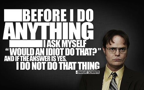 The Office, typography, men, quote, Dwight Schrute, HD wallpaper HD wallpaper