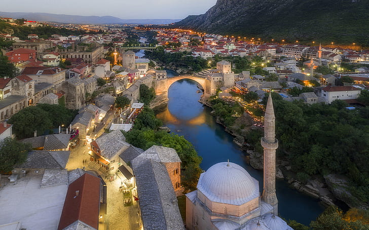 Bosnie-Herzégovine Old Bridge Mostar 4k Ultra Hd Wallpaper pour Desktop Pc Tablet et Mobile 3840 × 2400, Fond d'écran HD