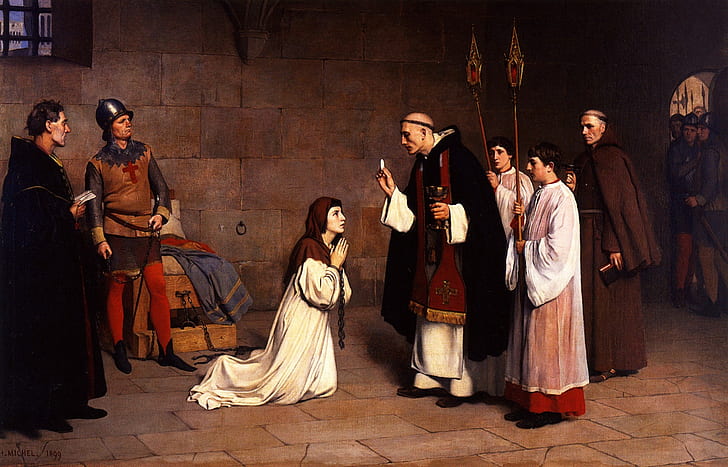 Michelle, 1899, Charles-Henri, Joan of Arc in prison, The last communion of Joan or, HD wallpaper