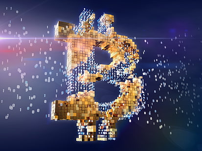 bitcoin, contanti, monete, computer, digitale, internet, soldi, tecniche, tecnologia, Sfondo HD HD wallpaper