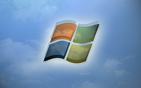 Windows-logotyp (sfär), fönster, teknik, blå, dalearsi, da-learsi, logotyp, windows-7, HD tapet HD wallpaper