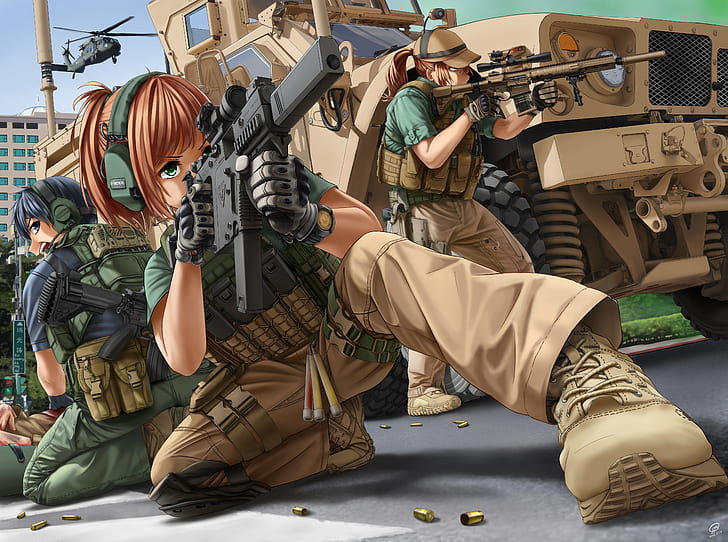 Anime, Asli, Militer, Wallpaper HD