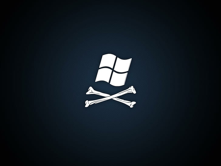 Images d'arrière-plan du bureau de Microsoft Windows Logos Pirates, logo Windows mort, fond, bureau, images, logos, Microsoft, pirates, fenêtres, Fond d'écran HD