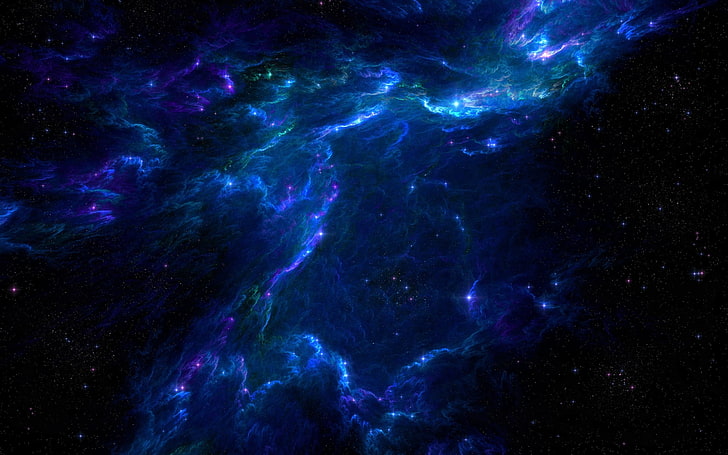 estrelas, galáxia, azul, escuro, lazarus, nebulosa, HD papel de parede