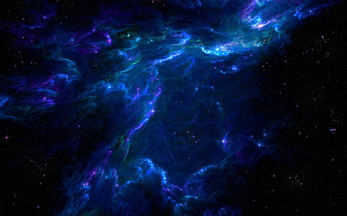 stjärnor, galax, blå, mörk, Lazarus, Nebula, HD tapet HD wallpaper