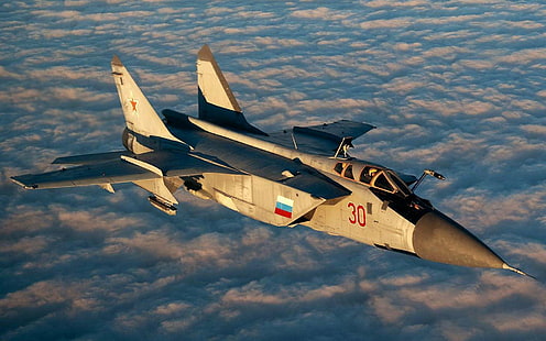 самолет, изтребител, реактивен самолет, миг, миг 31, военен, самолет, руски, HD тапет HD wallpaper