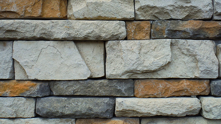 stone wall, wall, brickwork, rock, brick, rubble, flagstone, limestone, stones, nature, stepping, 3d, soft, perfect, neat, HD wallpaper