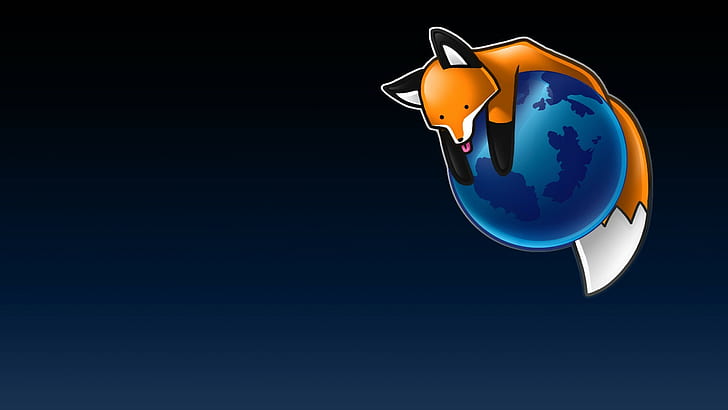 Mozilla Firefox, rubah, rubah bodoh, latar belakang sederhana, minimalis, sederhana, Wallpaper HD