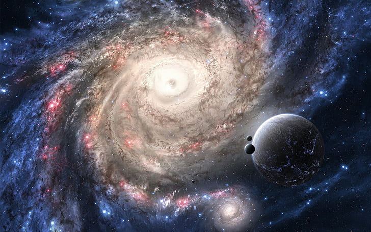 espacio, galaxia, galaxia espiral, Fondo de pantalla HD