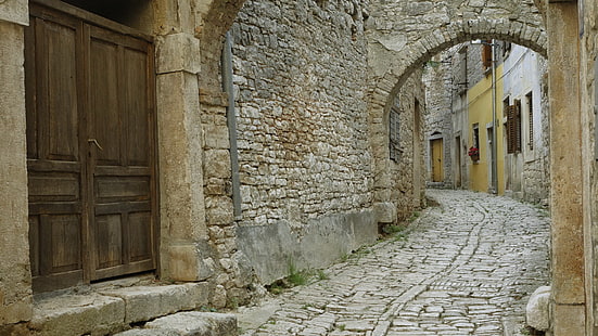 стара сграда, градска, врата, къща, улица, Турция, HD тапет HD wallpaper