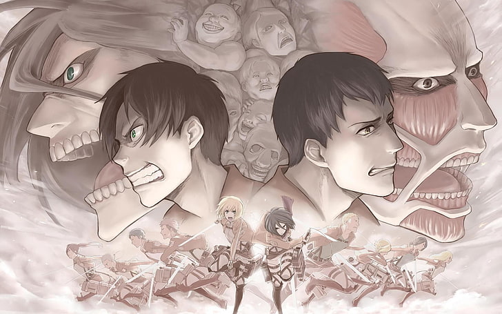 Angriff auf Titan, Shingeki no Kyojin, Anime, Anime Girls, Anime Boys, HD-Hintergrundbild
