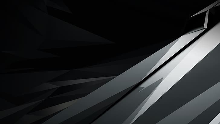 Nvidia, garis, abu-abu, gelap, Wallpaper HD