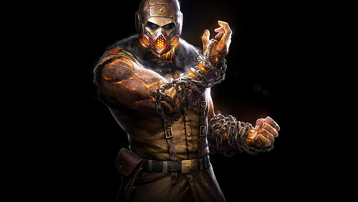 Scorpion of Mortal Kombat, Look, Mask, Ninja, Scorpio, DLC, Equipment, Warner Bros. Interactive Entertainment, NetherRealm Studios, Mortal Kombat X, HD wallpaper