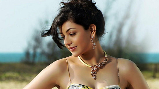 aktorka, agarwal, kochanie, bollywood, indyjska, kajal, modelka, Tapety HD HD wallpaper