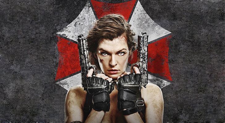 Milla Jovovich, Resident Evil: The Final Chapter, migliori film, pistole, Sfondo HD