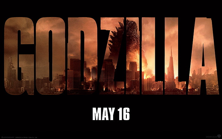 Plakat Godzilla 2014, reklama filmowa Godzilla, Filmy, Filmy Hollywood, Hollywood, 2014, Tapety HD