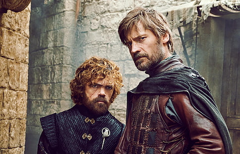 Fernsehserie, Game Of Thrones, Jaime Lannister, Nikolaj Coster-Waldau, Peter Dinklage, Tyrion Lannister, HD-Hintergrundbild HD wallpaper