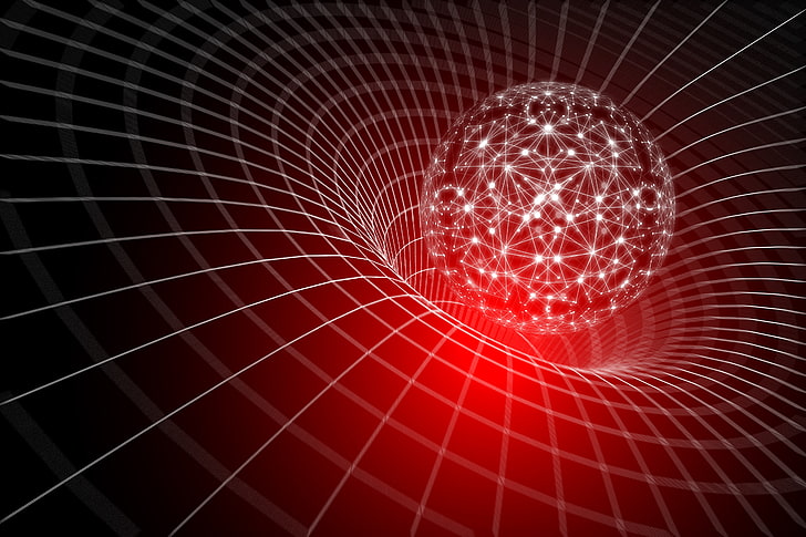 round white globe digital wallpaper, ball, connection, immersion, network, HD wallpaper