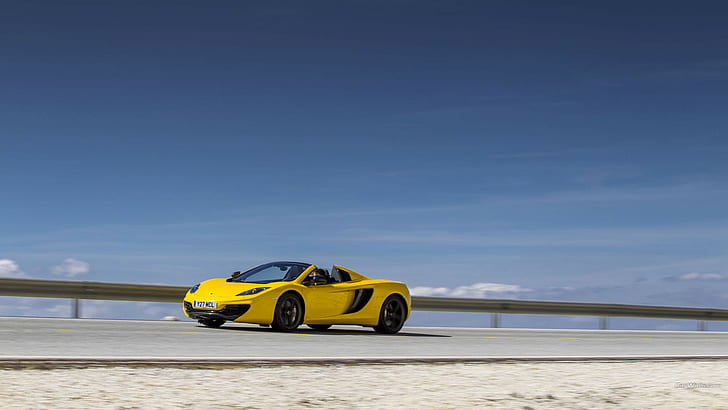 McLaren MP4-12C, McLaren, samochód, pojazd, żółte samochody, Tapety HD