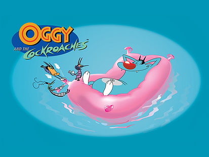 Oggy Cartoon, Oggy e gli scarafaggi illustrazione, cartoni animati, cartone animato, carattere, oggy, Sfondo HD HD wallpaper