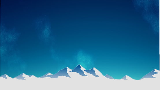 Papier peint chaîne de montagnes, LoliLinus-OS, fond simple, montagnes, Fond d'écran HD HD wallpaper