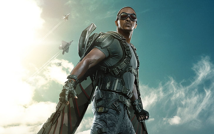 Captain America, Captain America: The Winter Soldier, Anthony Mackie, Falcon (Marvel Comics), HD wallpaper