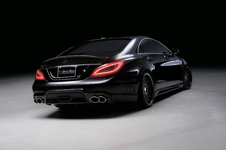 Mercedes-Benz, CLS, black, class, bison, HD wallpaper
