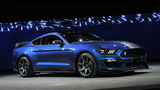 2016 Ford Shelby GT350R Mustang 2، Blue 2016 Ford mustang GT، Ford، Shelby، mustang، 2016، GT350R، cars، خلفية HD HD wallpaper
