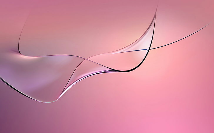 การออกแบบพื้นหลัง Pink Curves Waves, วอลล์เปเปอร์ HD