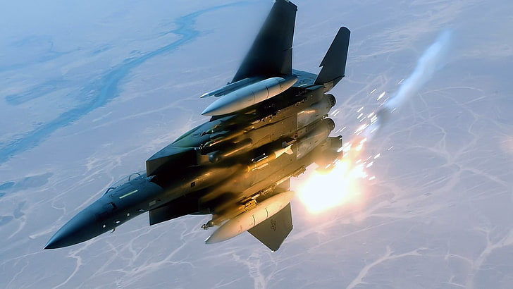 jet da combattimento nero, aereo militare, aereo, jet, cielo, militare, aereo, Sfondo HD