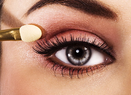 woman's eye, macro, eyes, eyelashes, photo, makeup, shadows, Make-up, beautiful eye, HD wallpaper HD wallpaper