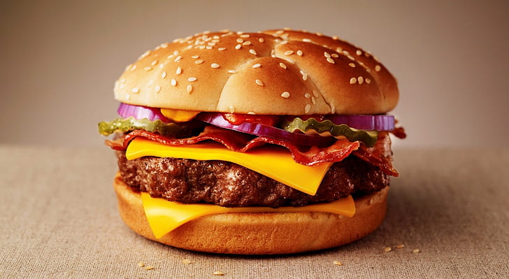 Hamburger, jedzenie i napoje, jedzenie, burger, fastfood, hamburger, Tapety HD