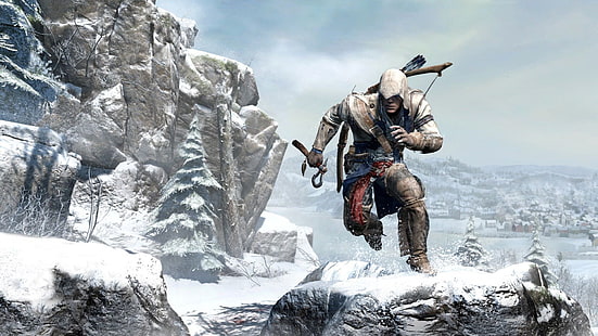 Assassin's Creed III, Коннор Кенуэй, Американская революция, видеоигры, HD обои HD wallpaper