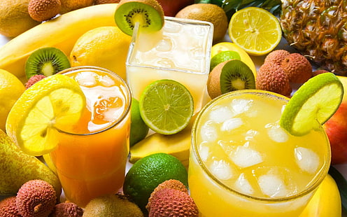 Limefruktsaft Kiwifrukter Foton, drycker, frukt, juice, kiwi, limefrukter, foton, HD tapet HD wallpaper