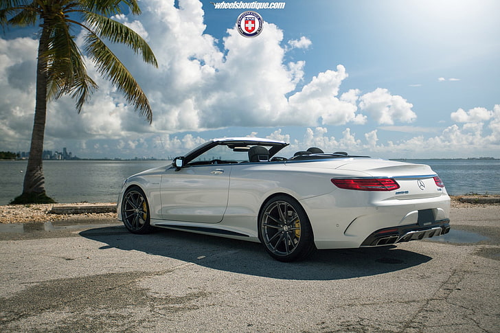 amg, cabriolet, cars, hre, mercedes, s63, wheels, white, HD wallpaper