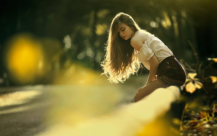 Young girl in sunshine, Young, Girl, Sunshine, HD wallpaper