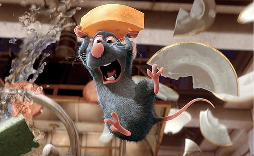 Ratatouille Movie Stills, Ratatouille movie, Movies, Hollywood Movies, hollywood, 2007, mouse, attack, HD wallpaper HD wallpaper