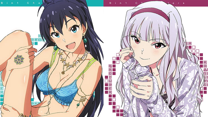Anime, The iDOLM@STER, Hibiki Ganaha, Takane Shijou, HD wallpaper