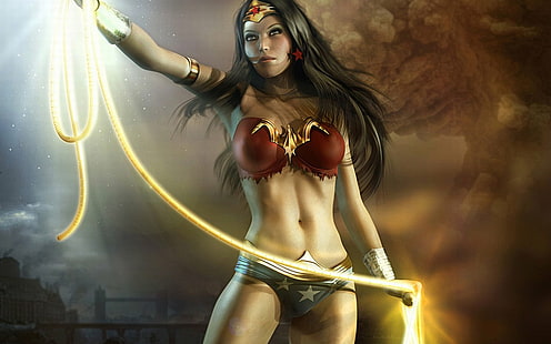 Wonder Woman DC Injustice HD, Wonder Woman, gry wideo, kobieta, DC, Wonder, injustice, Tapety HD HD wallpaper