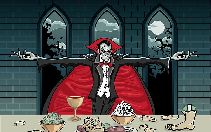 Dracula Count, dracula illustration, dracula, HD wallpaper