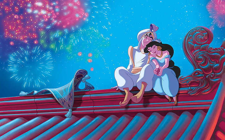 Любовта между принцеса Жасмин и Аладин Любовта Wallpaper Hd 2560 × 1600, HD тапет